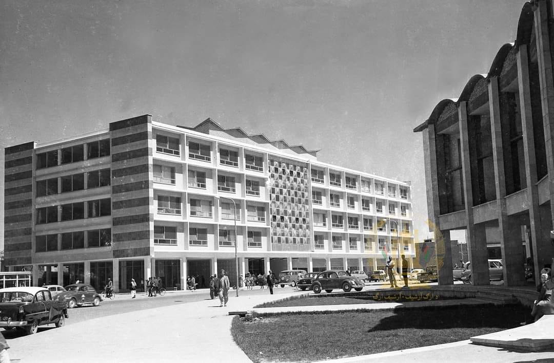 Black-and-white photo of peaceful streets in Kabul, Afghanistan in 1975