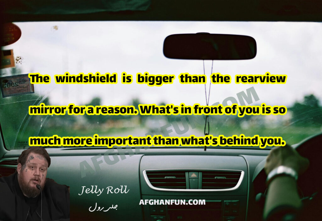 The windshield is bigger than the rear view mirror for a reason, because what's in front of you is more important than what's behind you.