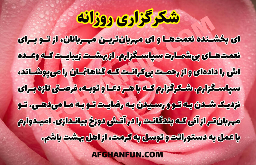 "O Giver of blessings and Most Merciful of the merciful, I thank You for Your countless blessings. I thank You for the beautiful paradise You have promised and for Your infinite mercy that covers our sins. I am grateful that with every prayer and repentance, You give us a new opportunity to draw closer to You and attain Your pleasure. You are too merciful to cast Your servants into the fire of Hell. I hope that by acting upon Your commands and seeking Your grace, I may be among the people of Paradise."