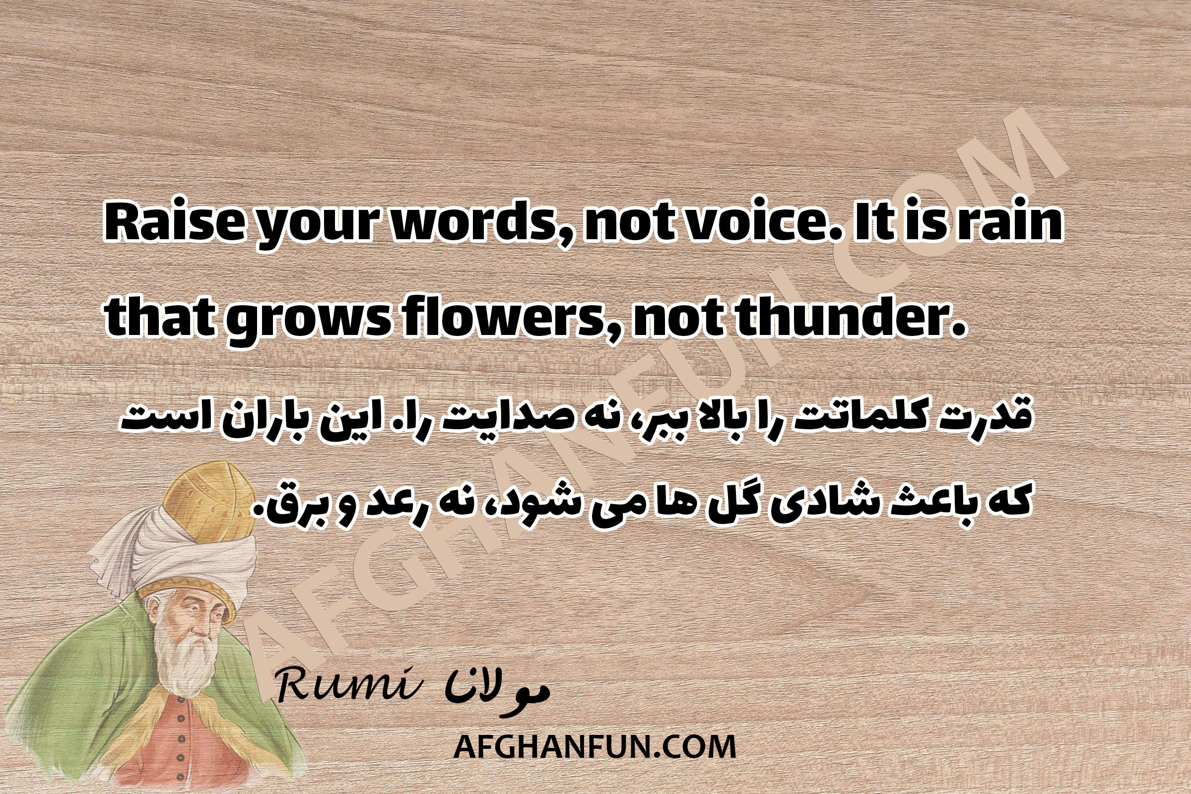 Raise your words, not voice. It is rain that grows flowers, not thunder.