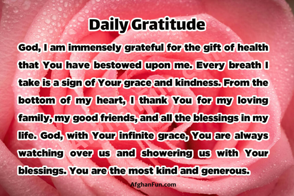 A Prayer of Gratitude.